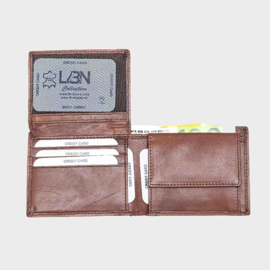 The Heritage - Premium Full-Grain Leather Wallet for men , 9 Card Slots , Secure Coin Pocket , RFID Blocking - LBN