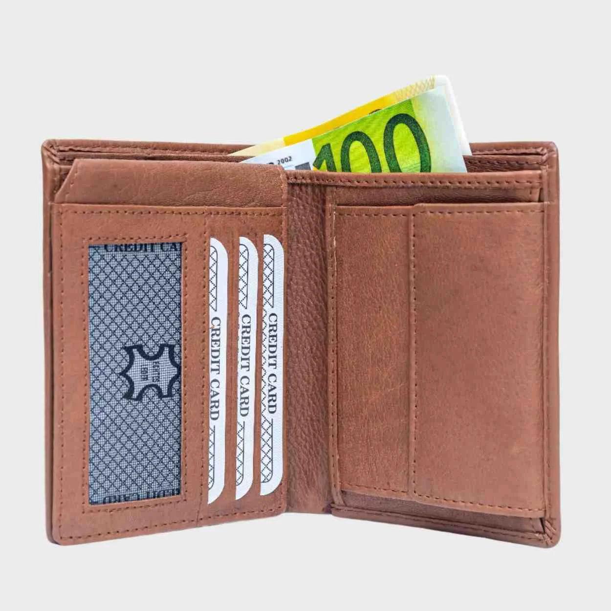 Minimalist - Premium Full-Grain Leather Wallet for men , 10 Card Slots , RFID Protection , Slim & Stylish Design - LBN