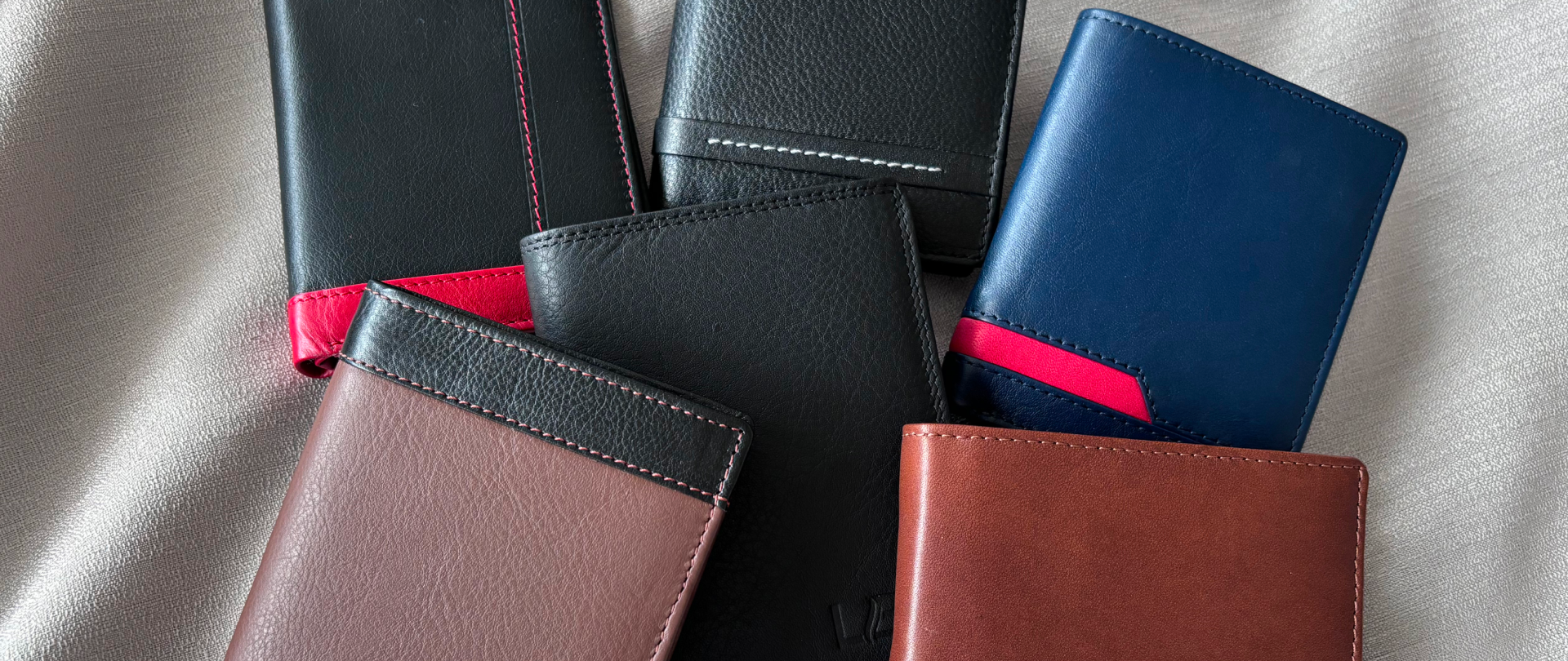 Leather Wallets, Black, Blue, Green, Brown for Men