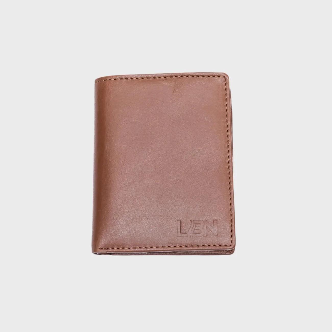 Minimalist - Premium Full-Grain Leather Wallet for men , 10 Card Slots , RFID Protection , Slim & Stylish Design - LBN
