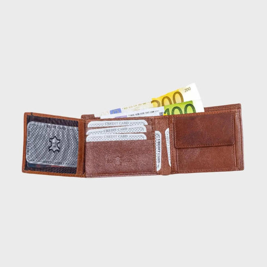 Urban Stash Genuine Leather Wallet for men  – Slim Bifold, Multi-Card Slots & Coin Pocket