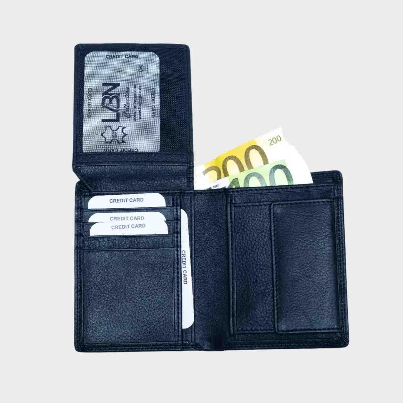 The Duke - Elegant Full-Grain Leather Wallet with RFID Protection, 10 Card Slots, and Secure Coin Pocket for men - LBN