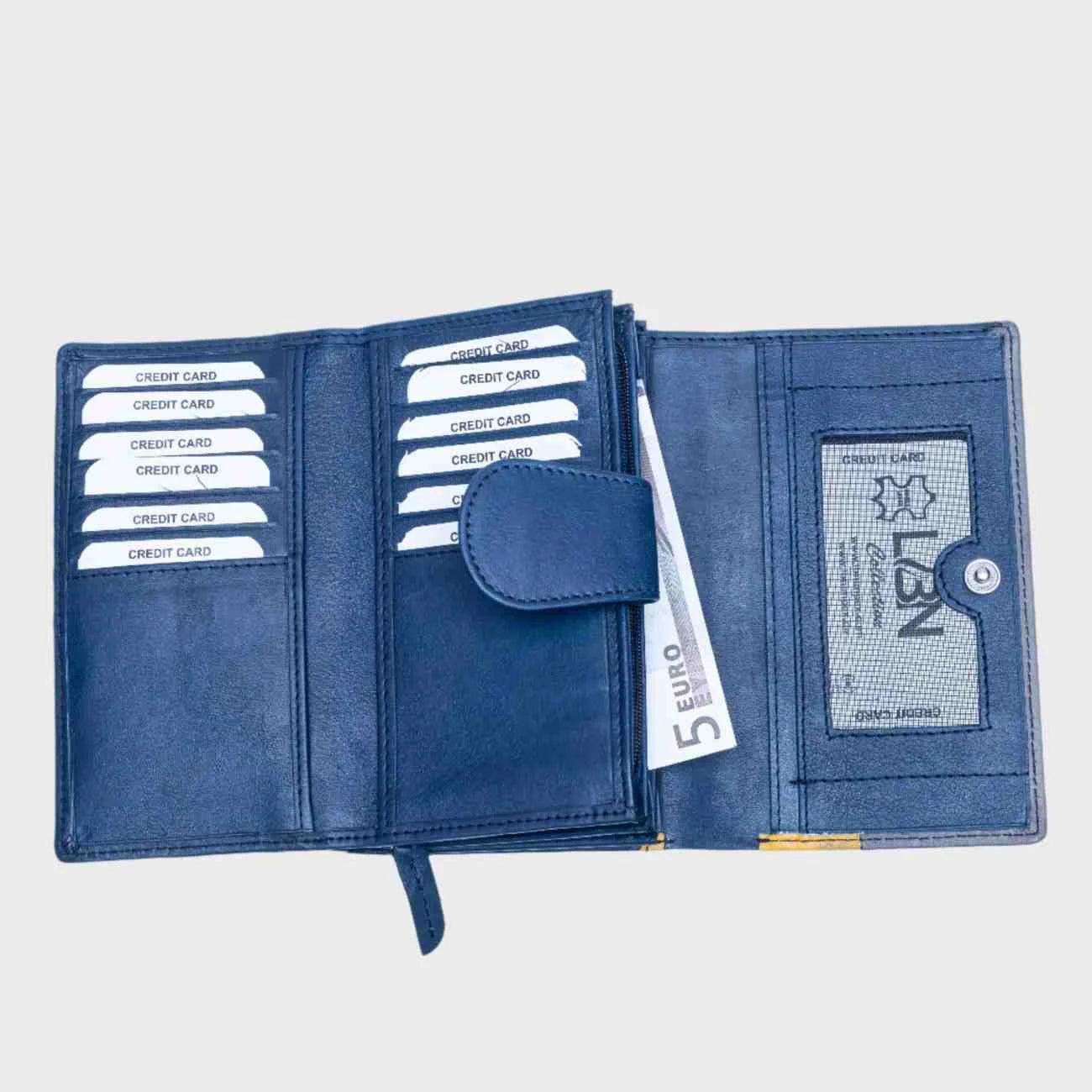 Serenity Trifold Leather Wallet for women – Stylish RFID Protection with Ample Storage - LBN