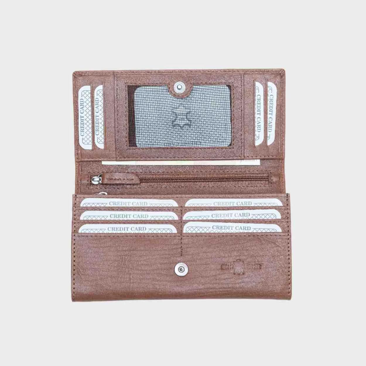 Timeless Grace RFID Leather Wallet for women – Elegant Design with Secure Card Storage - LBN