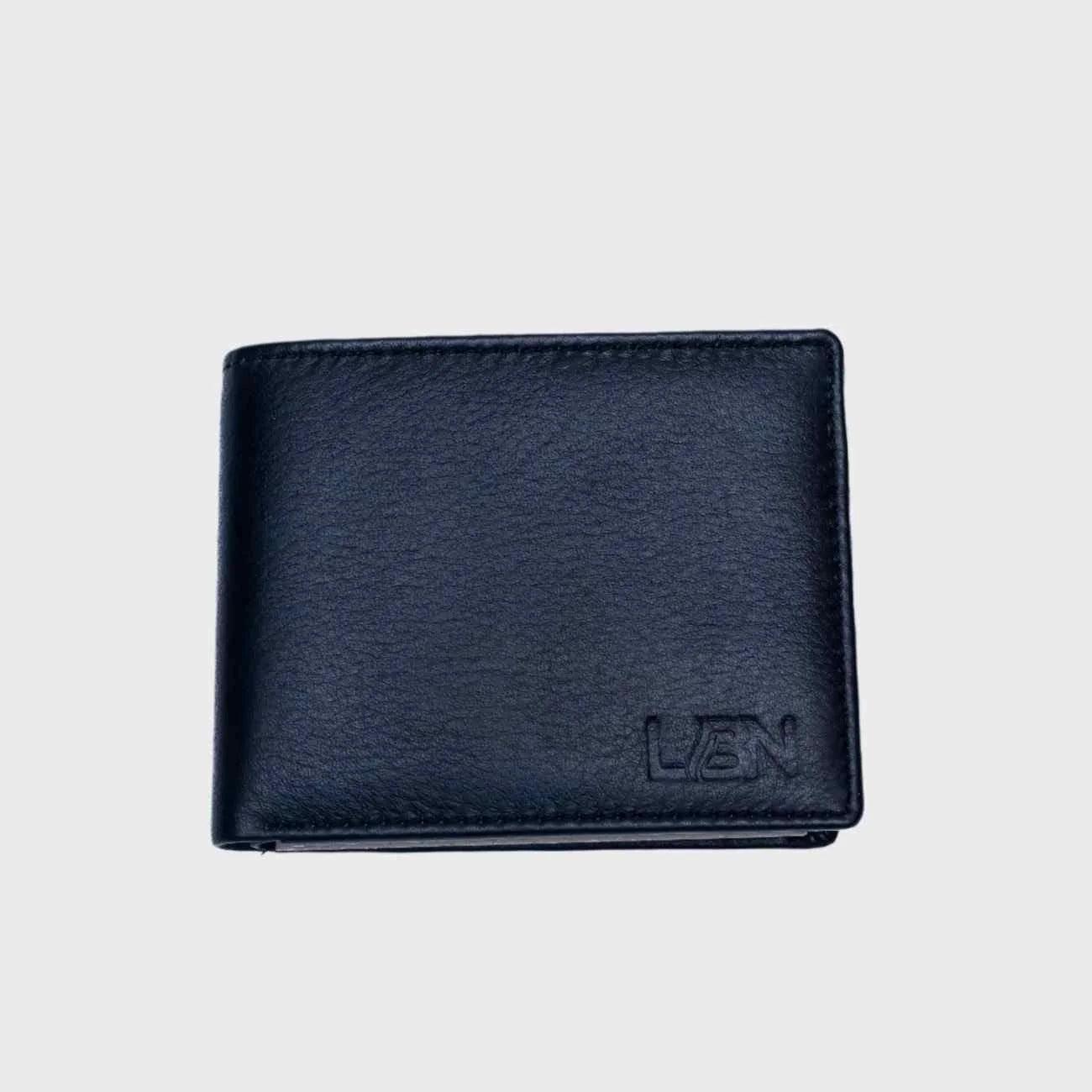 Casual Chic RFID Leather Wallet in full-grain leather, featuring 8 credit card slots, two bill compartments, a coin pocket, two ID windows, and RFID protection - LBN