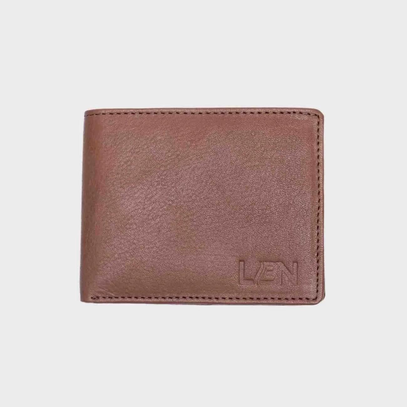 Casual Chic RFID Leather Wallet in full-grain leather, featuring 8 credit card slots, two bill compartments, a coin pocket, two ID windows, and RFID protection - LBN
